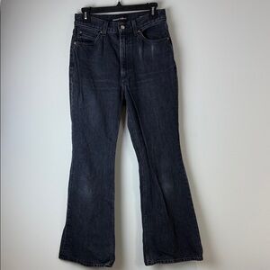 Denim Forum The Marlene 60's High Flare 30L Black Size 27